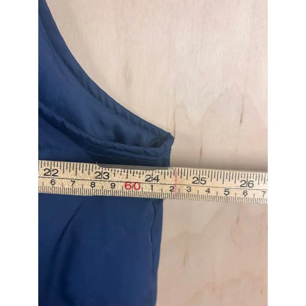 Lands’ End‎ Men’s Blue Down Puffer Vest Size L Full Zip Cold Weather